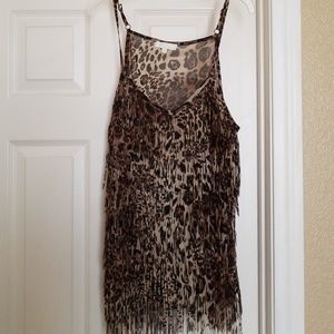 Sheer fringe top